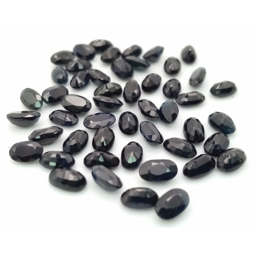 291 - An assortment of natural sapphires. 5x3mm. Oval in shape. Total 17.45ct