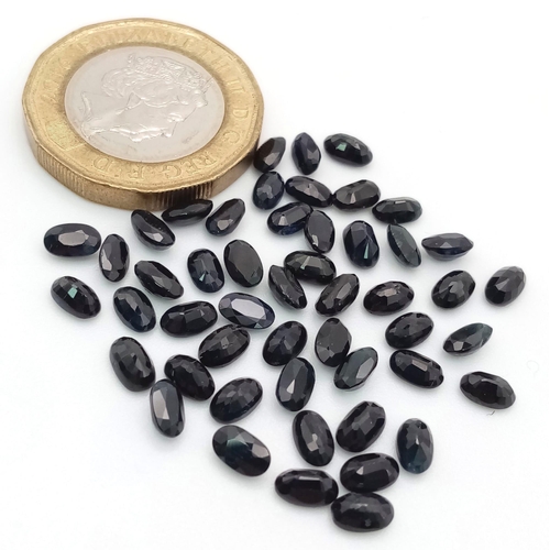 291 - An assortment of natural sapphires. 5x3mm. Oval in shape. Total 17.45ct