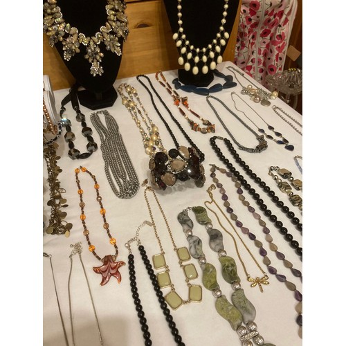 539 - An enormous selection of quality costume Jewellery. To include necklaces from Marks & Spencer, Next ... 