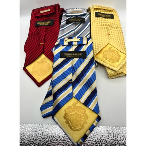 447 - Eight Very Collectable Donald Trump Signature Silk Gents Ties. All in excellent/very good condition.