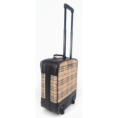 208 - A BURBERRY CARRY ON SUITCASE