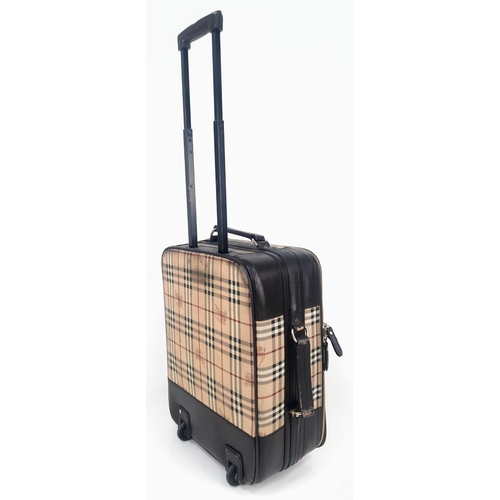 208 - A BURBERRY CARRY ON SUITCASE