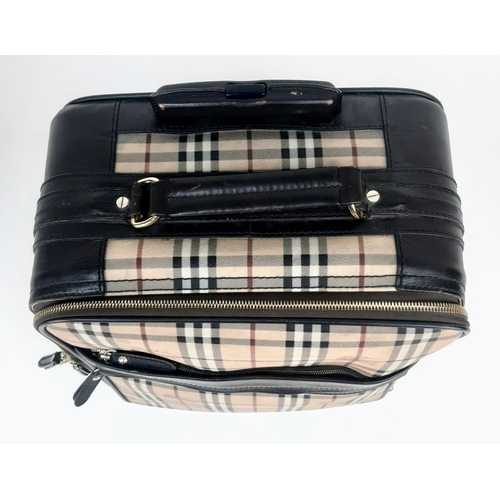 208 - A BURBERRY CARRY ON SUITCASE