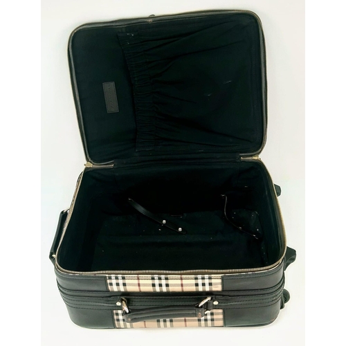 208 - A BURBERRY CARRY ON SUITCASE