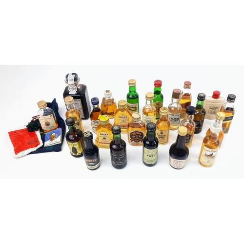 991 - Selection of Miniature Bottles of Assorted Alcohol.