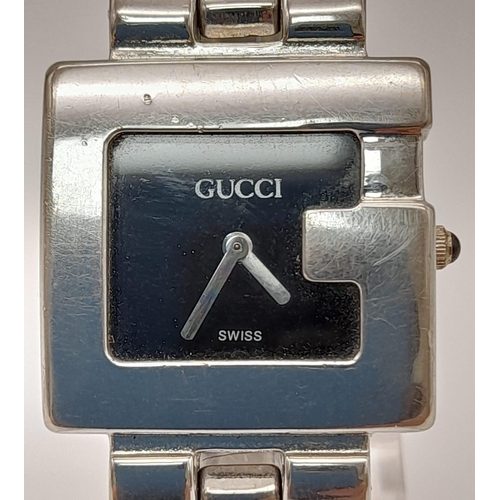 1010 - Gucci steel G watch. 3600m, full working order, as found.