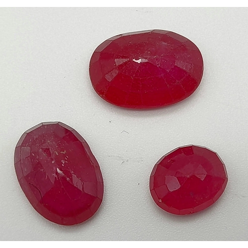 417 - A lot of 20.30 Ct Faceted Best Quality Clear Ruby Gemstones