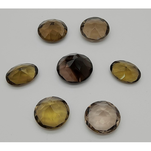 862 - Assorted Collection of Approx. 100ct of Smokey and Lemon Quartz, Comes in a Presentation Case