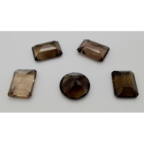 966 - Assorted Collection of Approx. 100ct of Smokey and Lemon Quartz, Comes in a Presentation Case