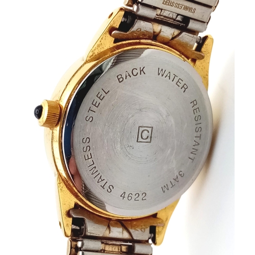 885 - 2 x Sekonda gold tone bracelet watches. watch in full working order, as found.