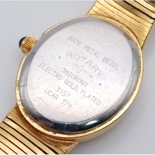 996 - Rotary and Western gold tone bracelet watches. Both full working order, as found.