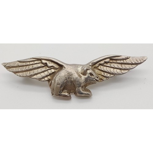 158 - WW2 British Marked Silver “Guinea Pig” Club Brooch. Worn by servicemen who had been badly burnt
and ... 