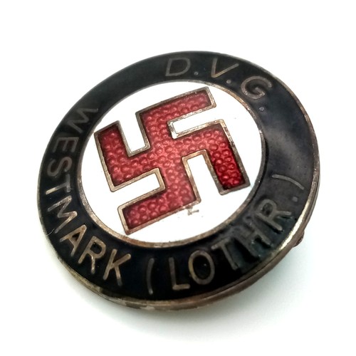 514 - 3 rd Reich D.V.G (German Fellow Countrymen League) Lapel Pin.