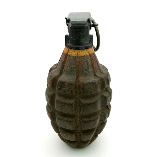 408 - INERT WW2 US Pineapple Grenade. Original Body with dummy fuze.