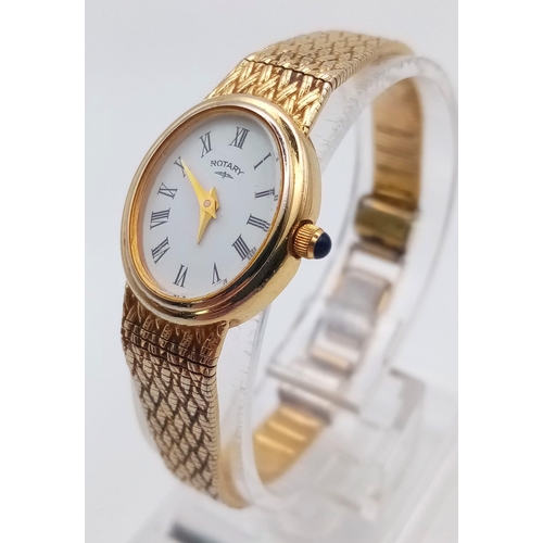 996 - Rotary and Western gold tone bracelet watches. Both full working order, as found.