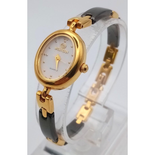 996 - Rotary and Western gold tone bracelet watches. Both full working order, as found.