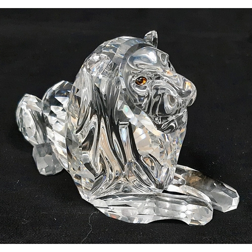 848 - A Swarovski Crystal 1994 Limited Edition African Lion Figure. 
13cm length. In original box with cer... 