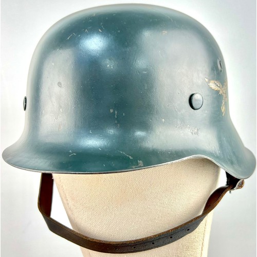 80 - WW2 German Luftwaffe M42 Helmet. Marked: E.T. 66.