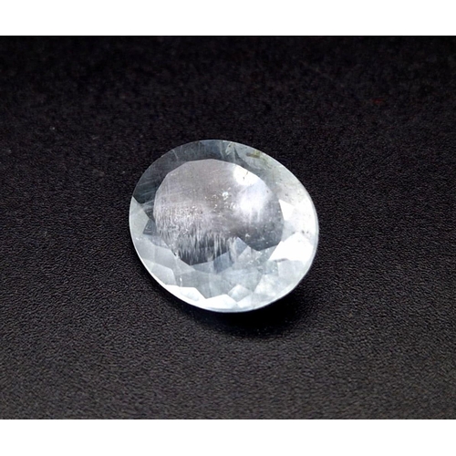 1156 - A 11.65ct Oval Mixed Cut Aquamarine. IGL&I Certified.