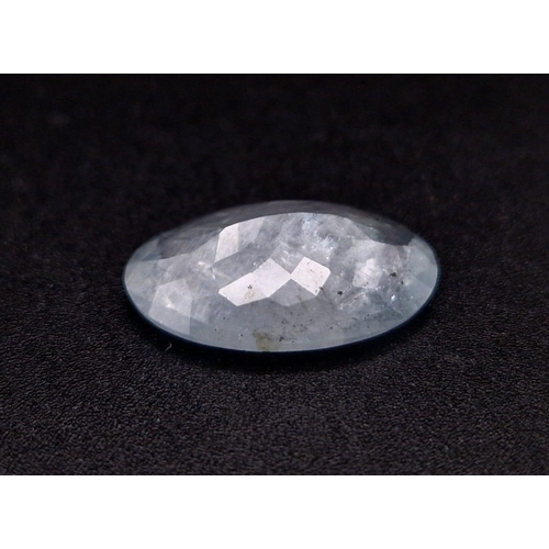 1156 - A 11.65ct Oval Mixed Cut Aquamarine. IGL&I Certified.