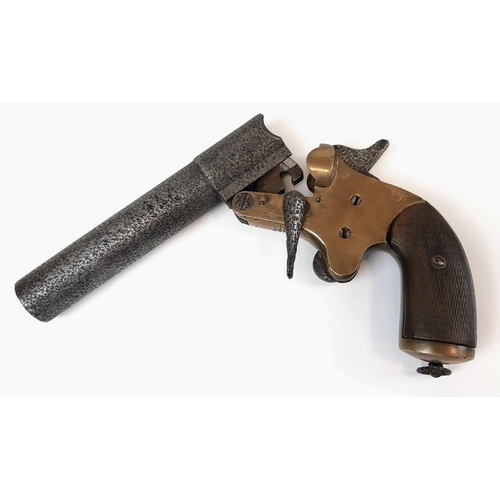 1424 - An Antique Rare 1917 Deactivated French Flare Pistol. Made by Macanihm this one inch calibre single ... 