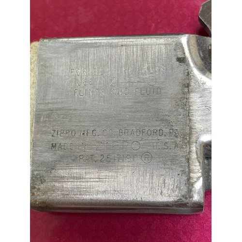 528 - Original 1968 Zippo Wind Proof Lighter. Adapted by one of the “Tunnel Rat’s” for attaching to a lany... 