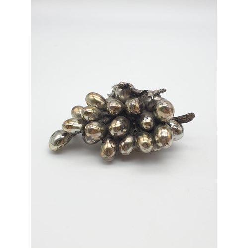 1361 - A Vintage Silver-Plated Decorative Grape Piece. 
17cm.