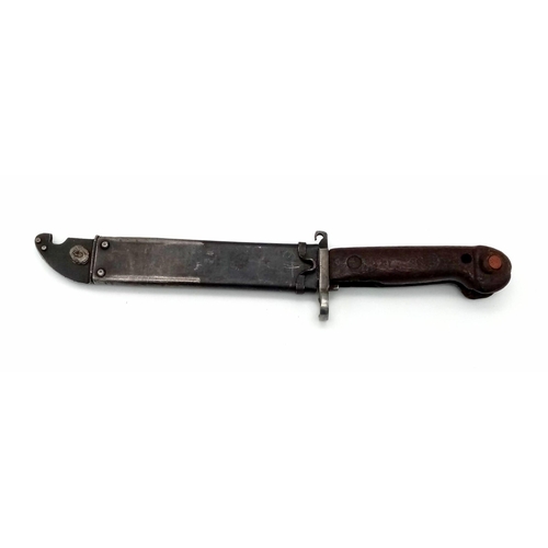 958 - A Vintage Cold War Bayonet Complete with Wire Cutter. With scabbard - 34cm. Please see photos for co... 