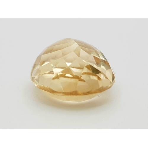 1404 - A 8.75ct Loose Citrine Gemstone. Oval cut, Natural inclusions, Quartz species. GLI Certified