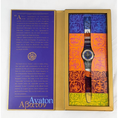 1343 - Rare Unworn Swatch Byzantine Inspired Avaton S7370 Watch in Original Packaging. Full working order w... 