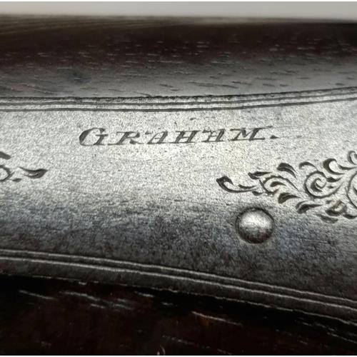 1346 - A DEACTIVATED ANTIQUE DOUBLE BARRELLED SHOTGUN CIRCA 1860 FROM GRAHAMS OF INVERNESS . ONE HAMMER IN ... 