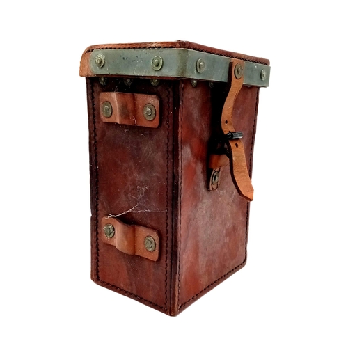 428 - A WW2 Vickers 303 Leather Ammo Case. Stamped 1945 with war markings. Good condition for its age. 20c... 