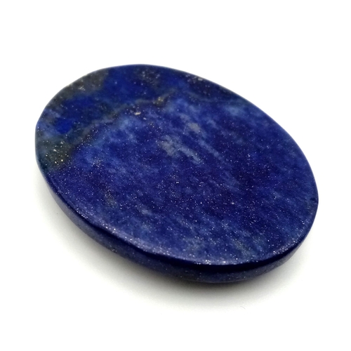 1237 - A 47.10ct Lapis Lazuli Oval Cabochon Gemstone. GLI Certified