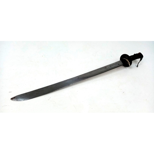 145 - An Antique Japanese Army Red Guard Short Sword (katana/wakizashi) with Scabbard. Issue no. 333. Mark... 