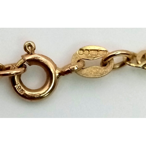 48 - A 9K Yellow Gold Twist-Link Necklace. 48cm. 5.1g total weight.