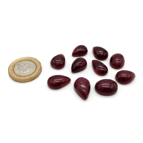 778 - A 114.45ct Ruby Cabochon Gemstones Lot.