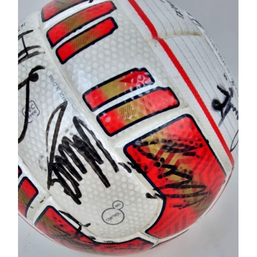 142 - An Arsenal FC 2015 FA Cup Signed Football. Signatures include Rosicki, Ozil, and Sanchez. Joel Campb... 