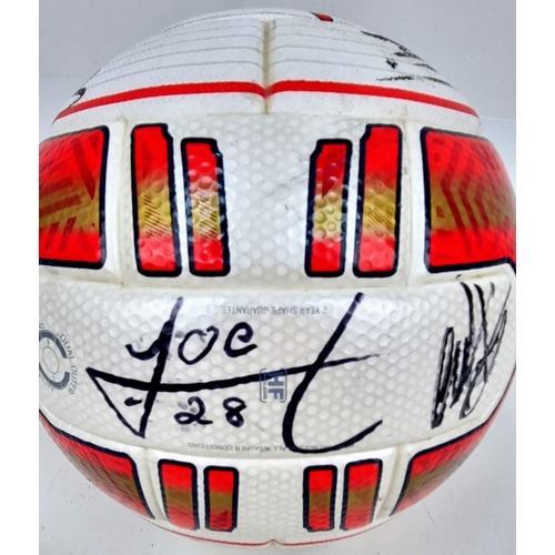 142 - An Arsenal FC 2015 FA Cup Signed Football. Signatures include Rosicki, Ozil, and Sanchez. Joel Campb... 