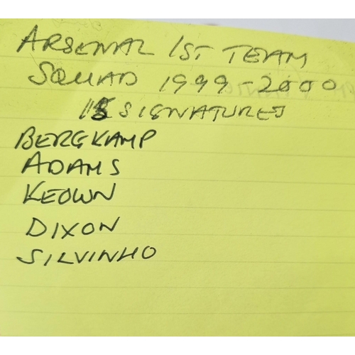 396 - An Arsenal FC 1999-2000 Signed Football. Signatures include Bergkamp, Adams, Keown, Dixon and Silvin... 