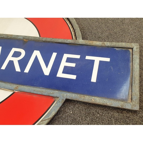 29 - An Original High Barnet (1940s Northern Line) Underground Tube Station Sign. This huge (60 x 42 inch... 