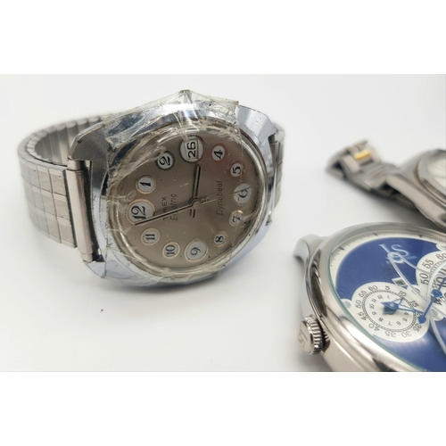 1019 - 3 MENS WRISTWATCHES A/F