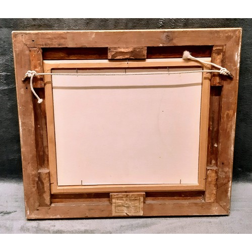 1358 - Three wood and plaster picture frames in gold effect. The largest one has a small bit of damage to t... 