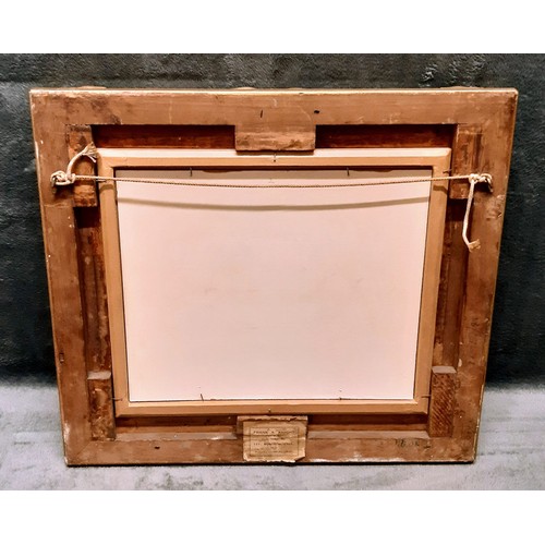 1358 - Three wood and plaster picture frames in gold effect. The largest one has a small bit of damage to t... 