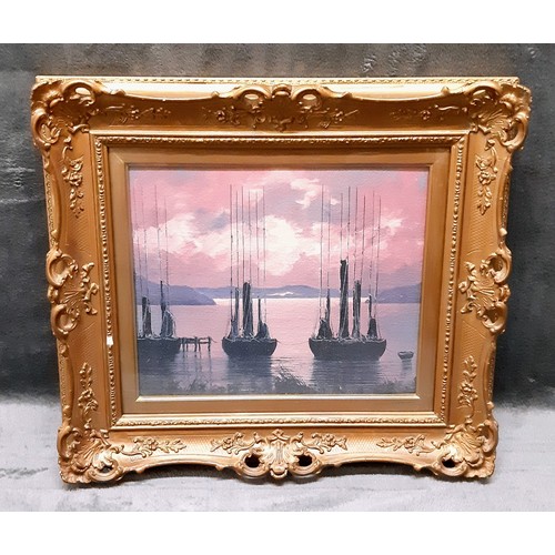 1358 - Three wood and plaster picture frames in gold effect. The largest one has a small bit of damage to t... 