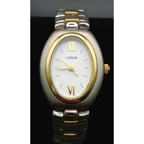 1549 - A group of five watches: 
A gold tone, stainless steel LORUS ladies watch, 25 mm case, quartz moveme... 