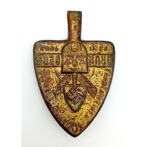 1104 - A 3rd Reich 1935 Grünberg Tinnie Badge.