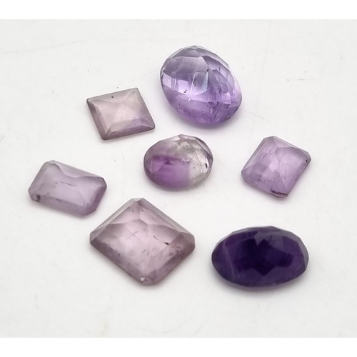 1529 - A Lot of 62.60ct Faceted Good Quality Amethyst Gemstones