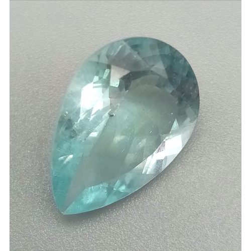 1063 - 4.93ct natural  Aquamarine beryl Gemstone Pear Shape AAA Grade with ITLGR certification  14.63 x 10.... 