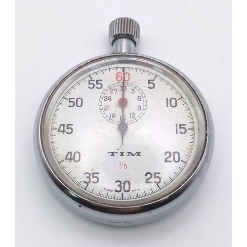 1251 - a TIM open face with sub dial swiss made stop watch