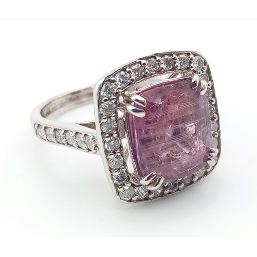 346 - An absolutely stunning  6.46ct Untreated orange- Pink Sapphire Ring, otherwise known as a Padparadsc... 